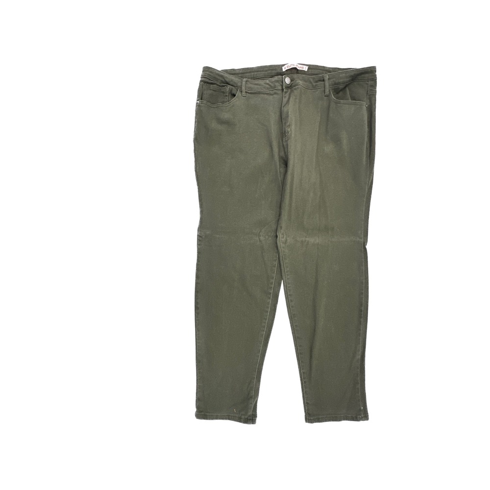 Elite‎ Jeans Straight Leg Women's size 22 Green Denim Jeans